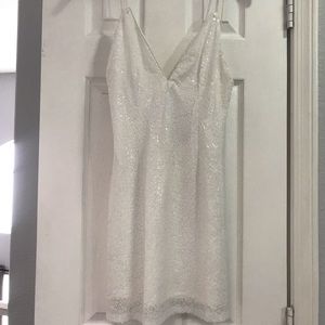 Sequin white Bachelorette dress